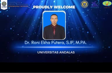 Foto RONI EKHA PUTERA - Dosen di Universitas Andalas
