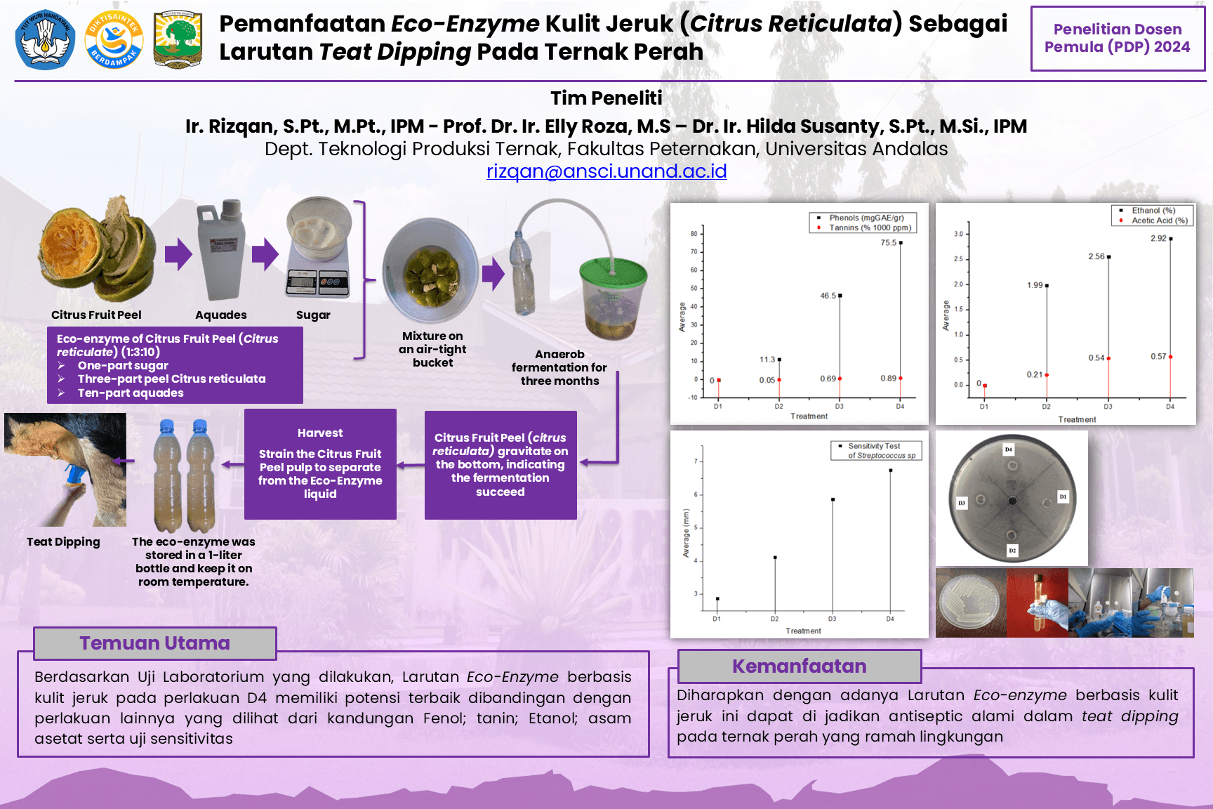 Pemanfaatan Eco-Enzyme Kulit Jeruk (Citrus Reticulata) Sebagai Larutan Teat Dipping Pada Ternak Perah