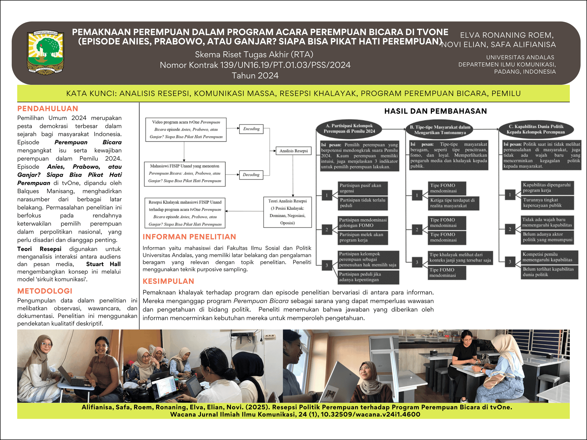 Pemaknaan Perempuan dalam Program Acara Perempuan Bicara di tvOne (Episode Anies, Prabowo, atau Ganjar? Siapa Bisa Pikat Hati Perempuan)